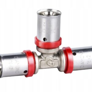 Trójnik PEX-AL-PEX 20x16x16mm zaprasowywany mosiądz Diamond