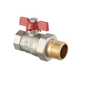 ZAWÓR KULOWY 1/2'' ZE ŚRUBUNKIEM I DŁAWICĄ MOTYLEK