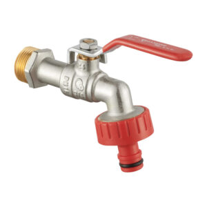 Zawór kulowy czerpalny 1/2" z szybkozłączką na węża (posiada dławicę)