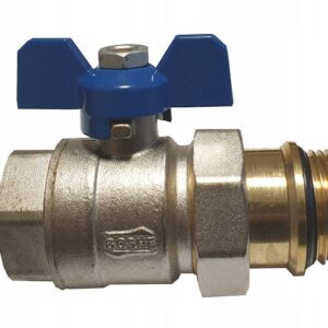 ZAWÓR KULOWY ZE ŚRUBUNKIEM 1 CAL SAMOUSZCZELNIAJĄCY  NIEBIESKI MOTYLEK