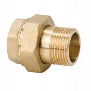 Śrubunek mosiężny 3/4" cala prosty z uszczelką oring