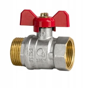 Zawór kulowy nyplowy 1" cal motylek WZ z dławicą