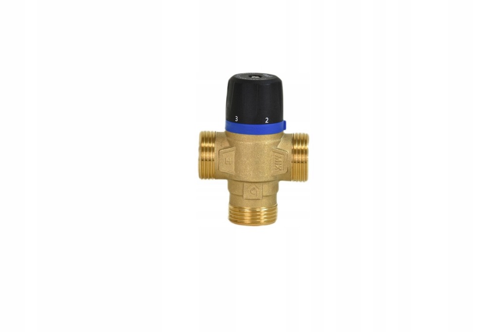 ZAWÓR TRÓJDROŻNY TERMOSTATYCZNY MIESZAJĄCY 3/4" DN20 KVS 1,6 m3/h 35-60° C