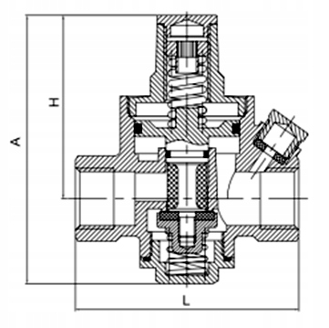 REDUKTOR CIŚNIENIA 1/2" DN-15 MOSIĄDZ + MANOMETR IBO - obrazek 3