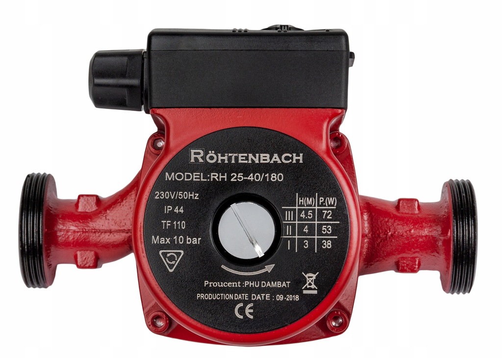 Pompa cyrkulacyjna Rohtenbach RH 25-40/180 - obrazek 9
