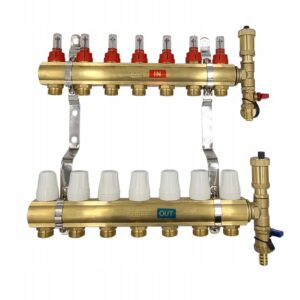 GOSHE ROZDZIELACZ DO PODŁOGÓWKI 7 OBWODY MOSIĘŻNY